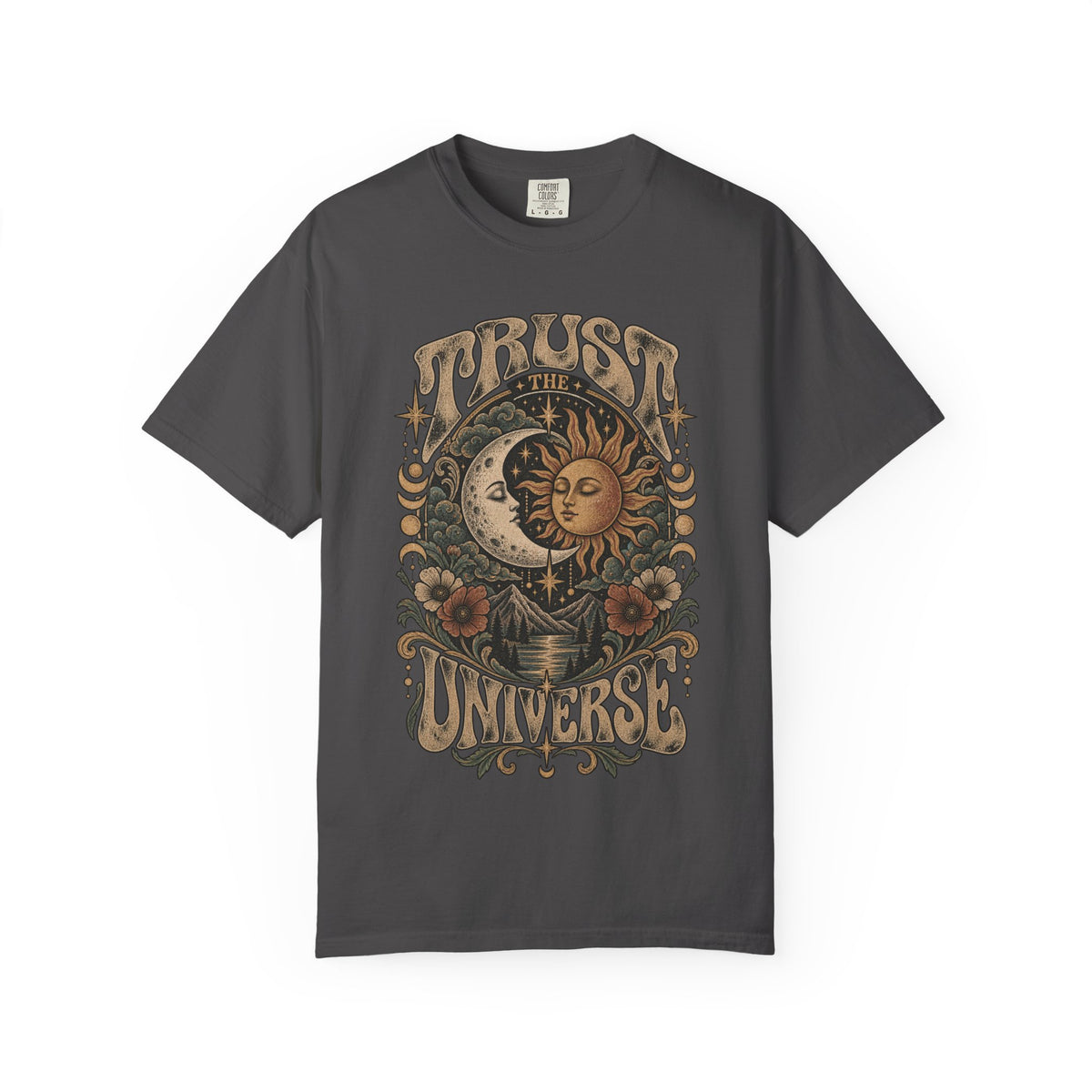 Trust The Universe Tee — Vintage Sun & Moon Celestial T-Shirt
