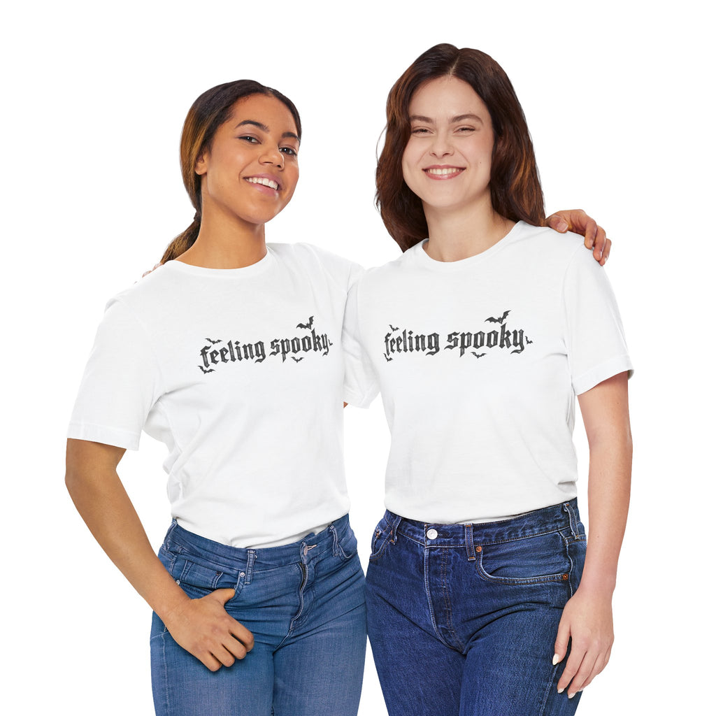 Feeling Spooky T-Shirt — Gothic Halloween Tee with Bats