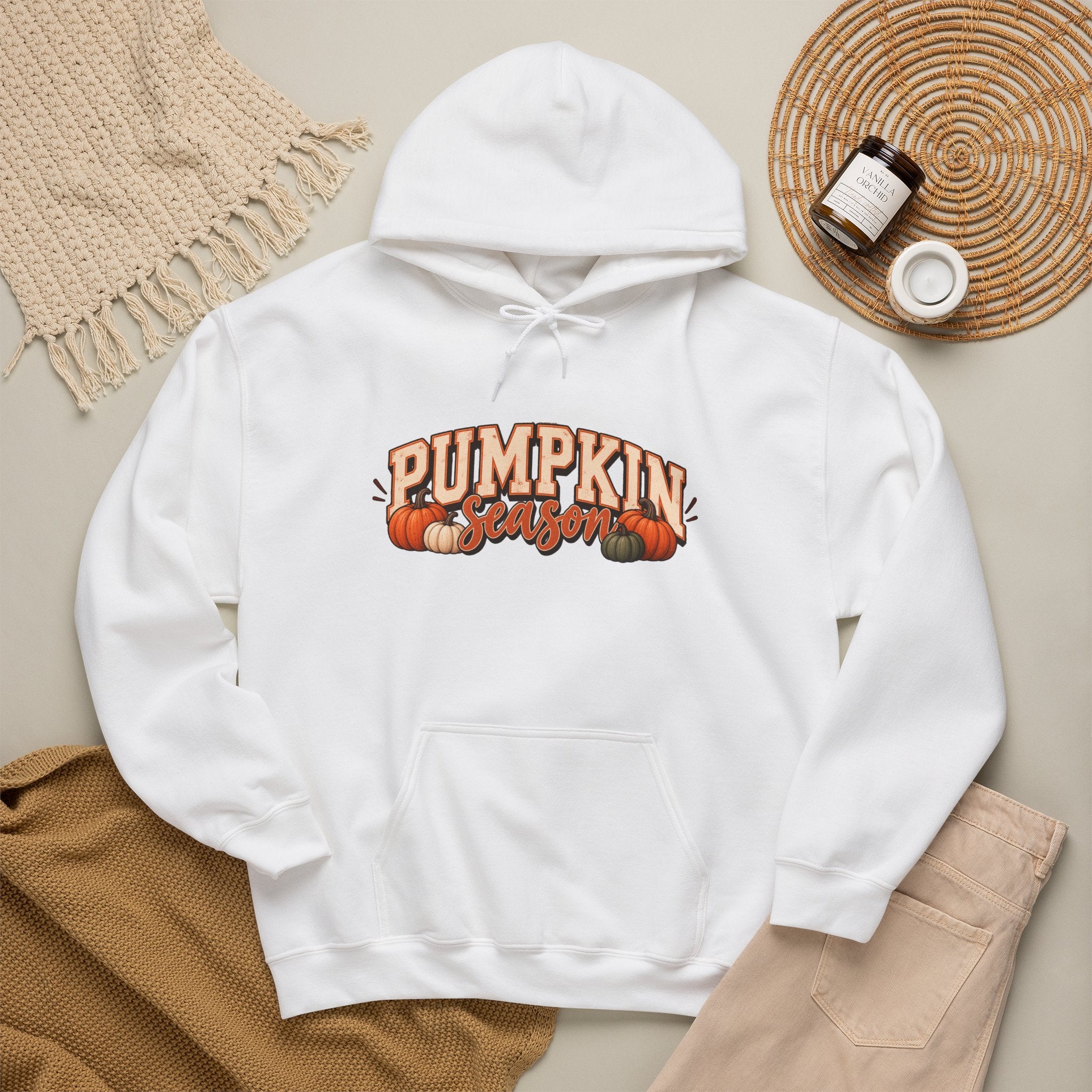 Pumpkin Season Hoodie — Autumn Pumpkin Graphic Sweatshirt