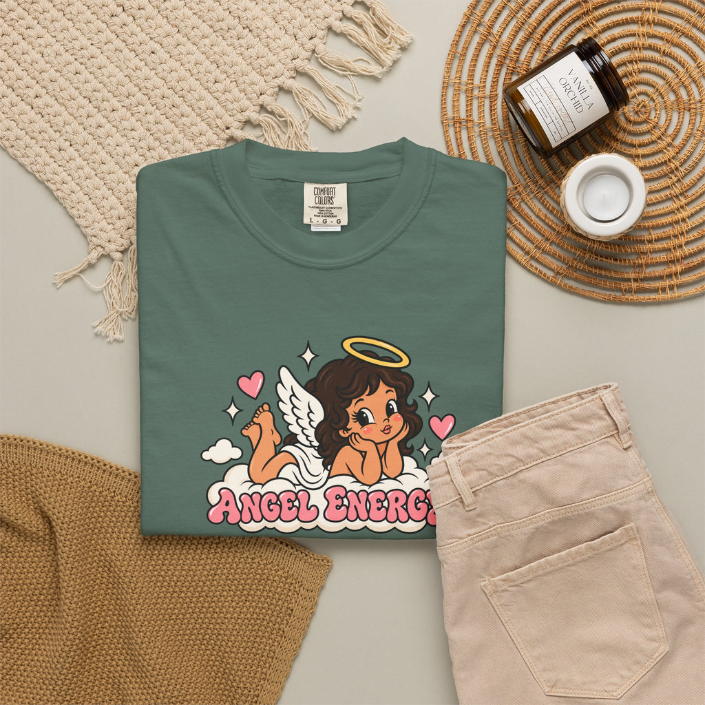 Angel Energy T-Shirt — Cute Retro Angel Graphic Tee