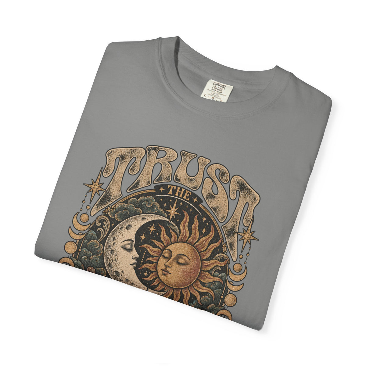 Trust the Universe T-Shirt — Vintage Sun & Moon Graphic