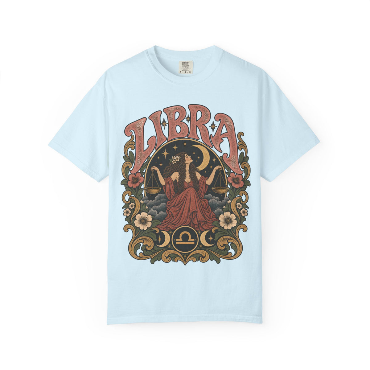 Vintage Libra Zodiac Tee — Retro Celestial Astrology T-Shirt
