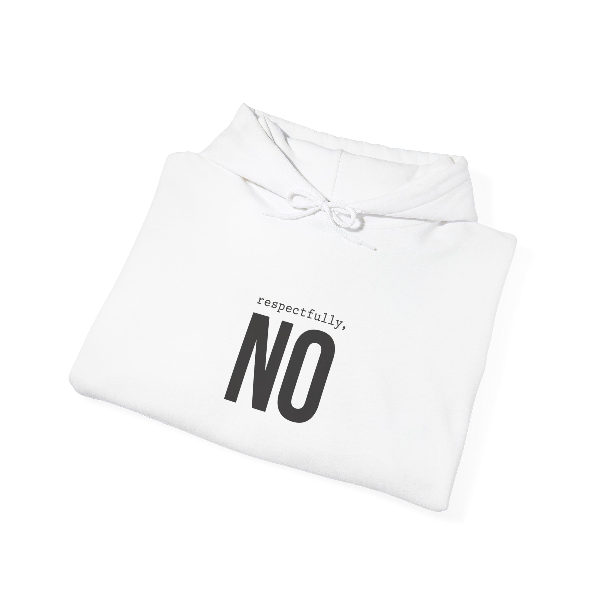 NO Minimal Grumpy Humor Hoodie | Deadpan Text, Introvert Humor