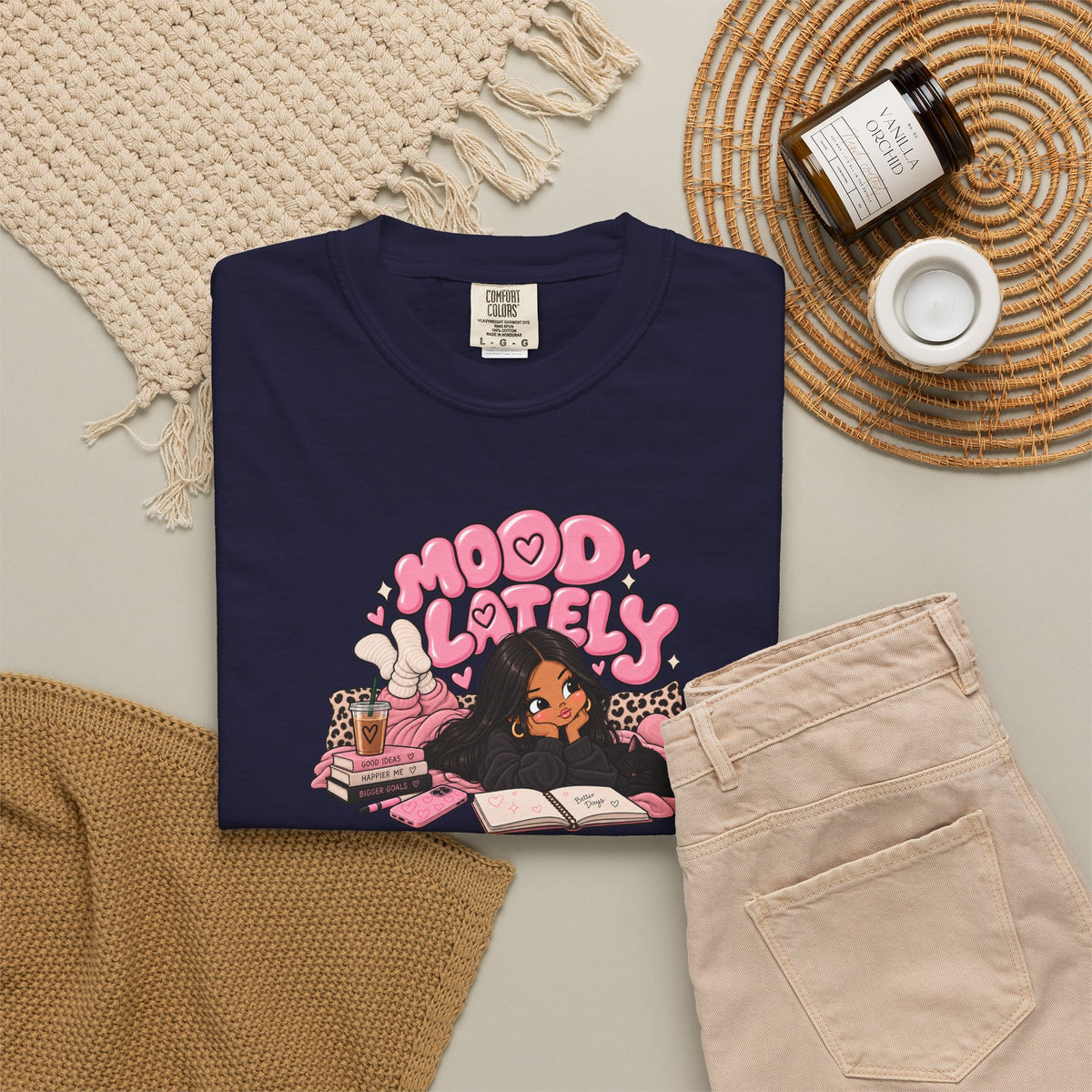 Mood Lately Graphic T-Shirt — Cozy Study Vibes