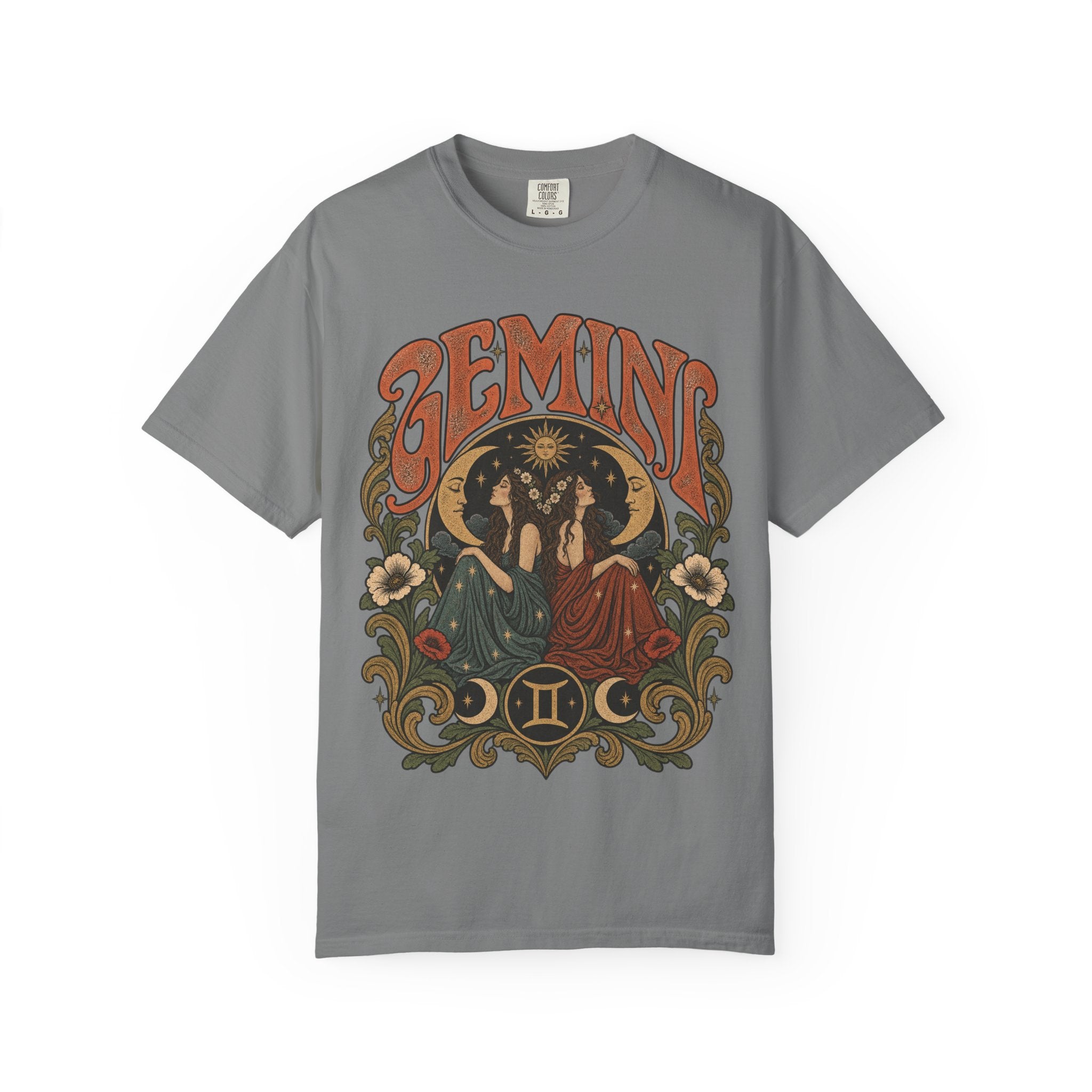 Gemini Zodiac T-Shirt — Vintage Astrological Graphic Tee