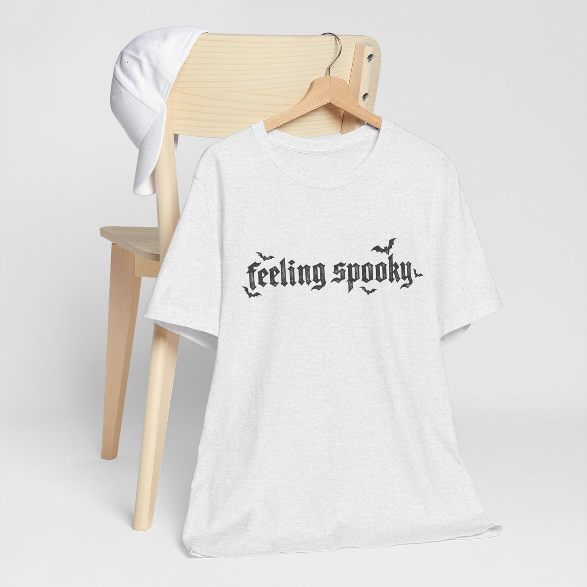 Feeling Spooky T-Shirt — Gothic Halloween Tee with Bats