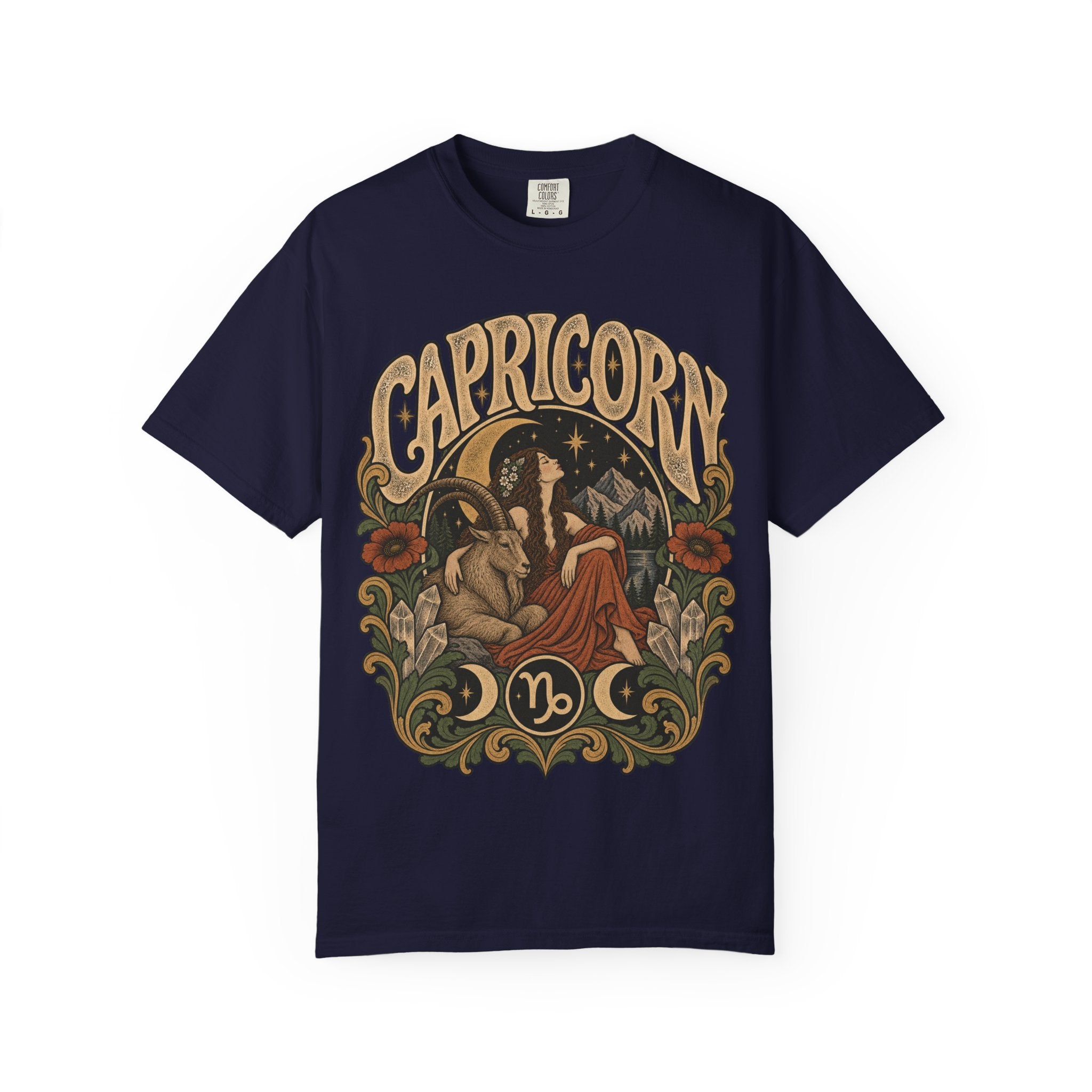 Capricorn Zodiac Tee — Vintage Astrological Graphic T-Shirt