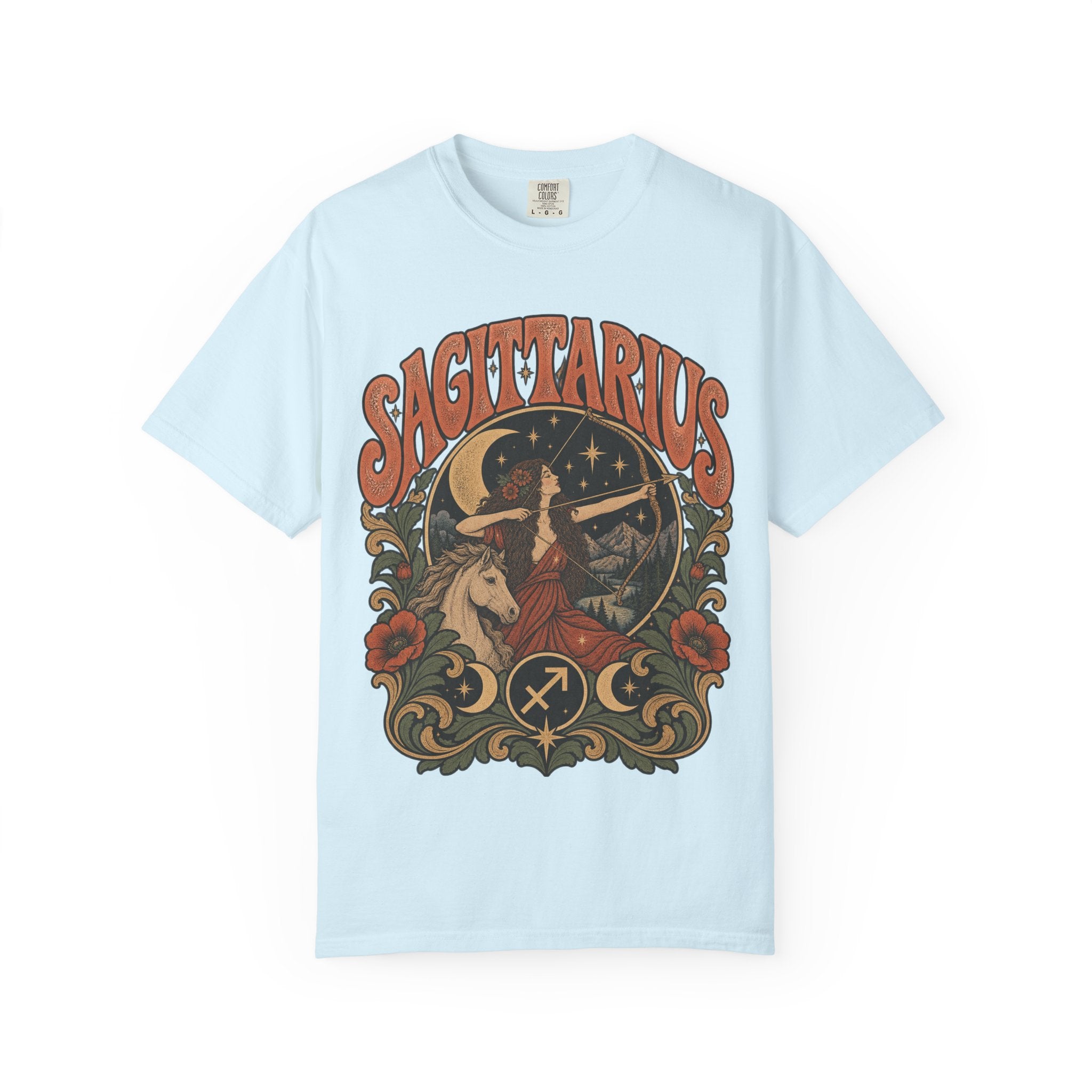 Sagittarius Zodiac T-Shirt — Retro Astrology Archer Design