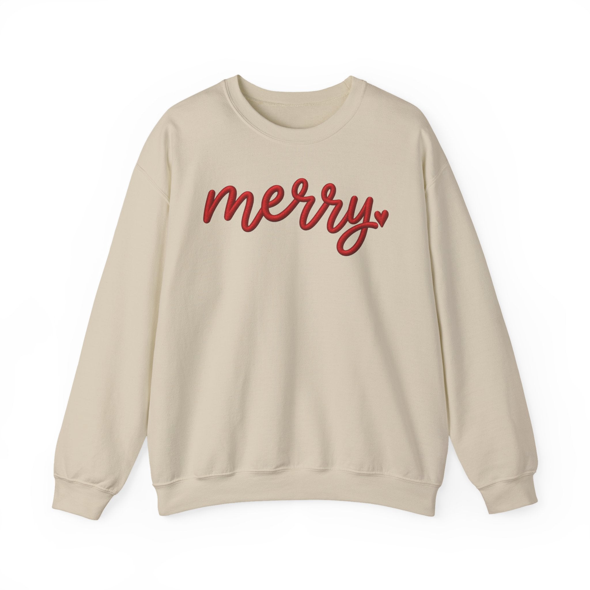 Merry Script Sweatshirt — Cozy Holiday Crewneck