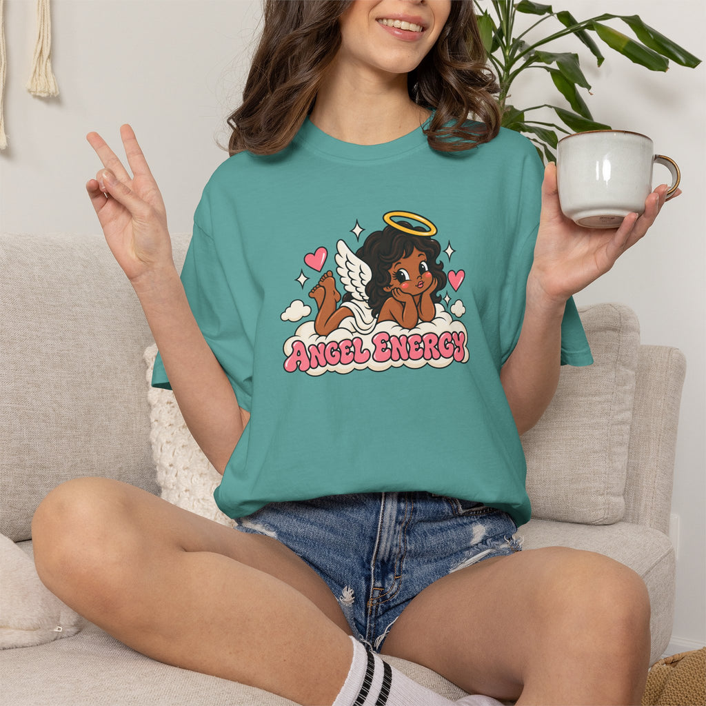 Angel Energy T-Shirt — Cute Retro Angel Graphic Tee
