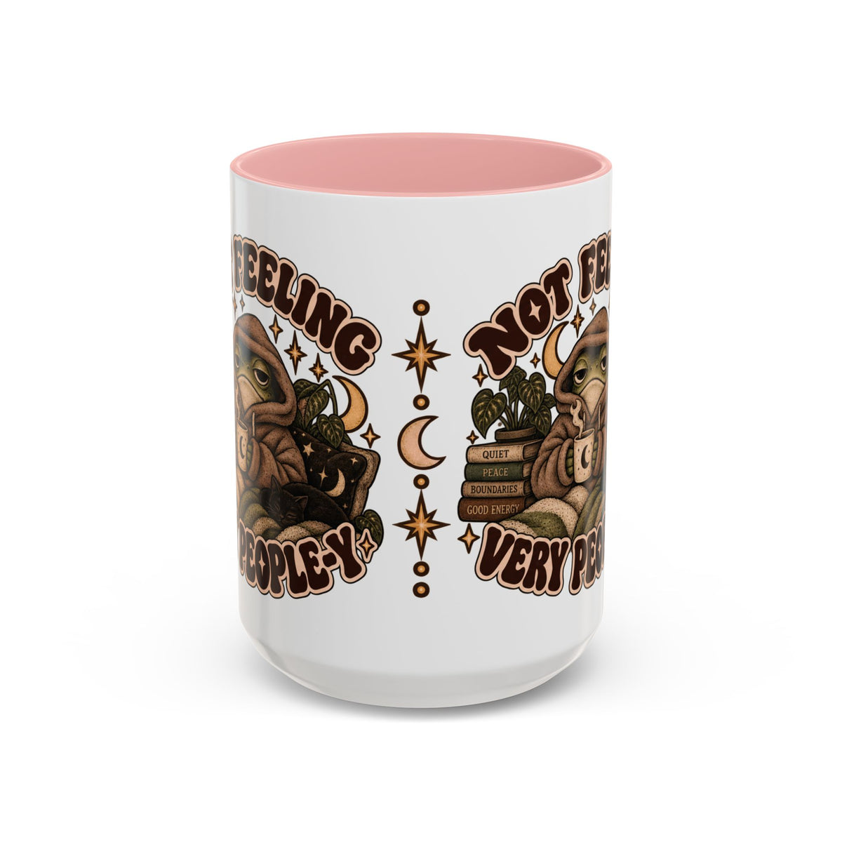 Not Feeling Very Peopley Mug — Cozy Frog Introvert Ceramic Coffee Mug