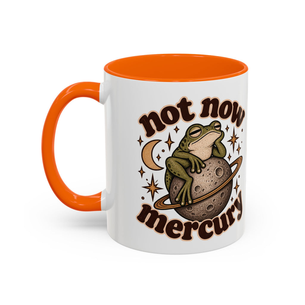 Not Now Mercury Mug — Retro Frog & Planet Ceramic Coffee Mug