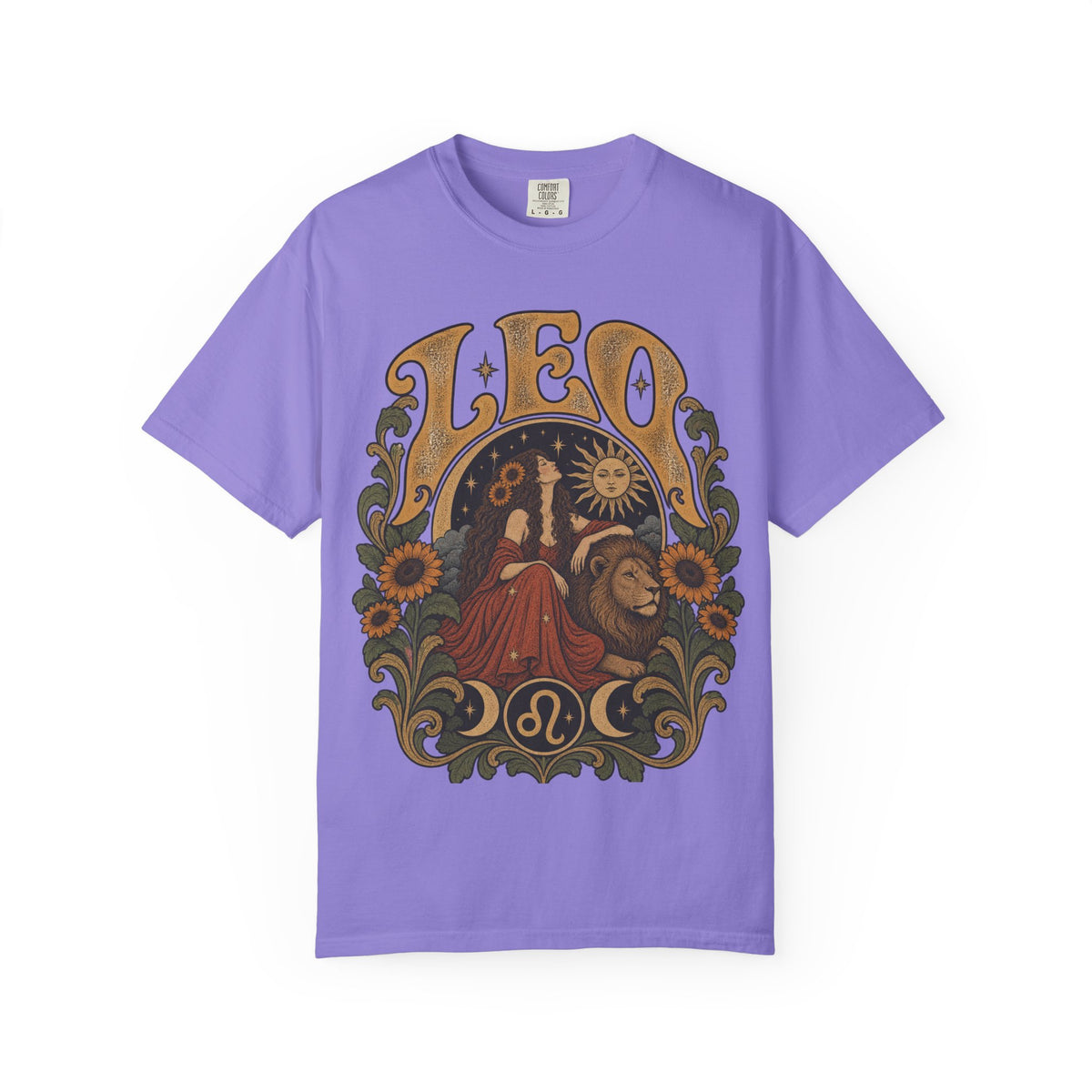 Vintage Leo Zodiac Tee — Retro Celestial Lion Astrology T-Shirt