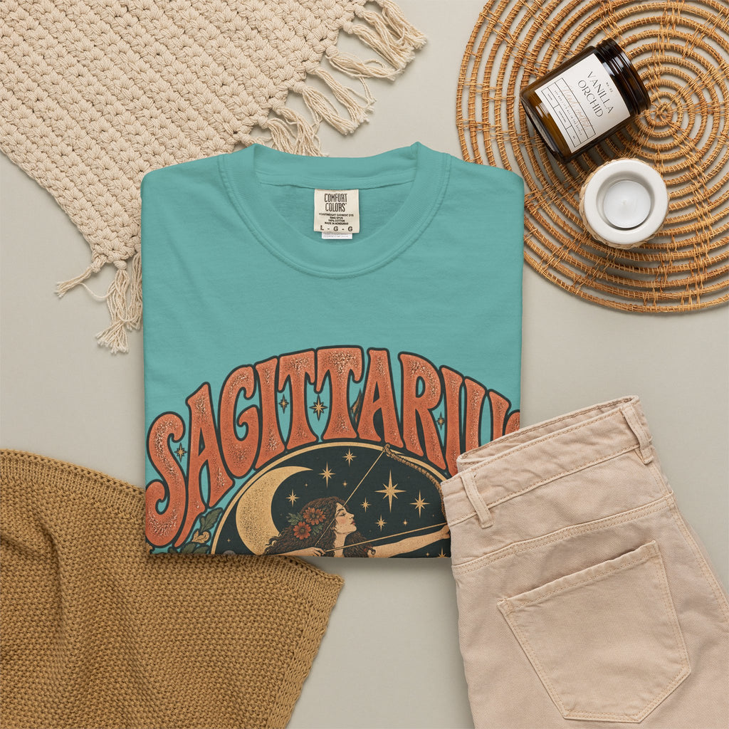 Sagittarius Zodiac T-Shirt — Retro Astrology Archer Design
