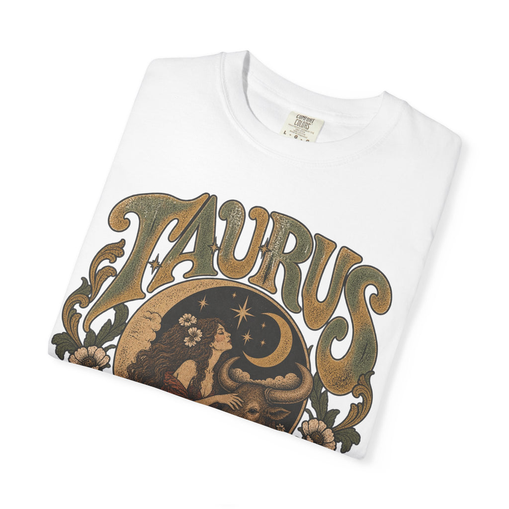 Taurus Zodiac T‑Shirt — Vintage Astrological Bull Graphic
