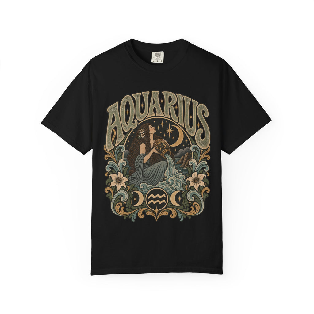 Aquarius Zodiac T-Shirt — Vintage Astrological Sign Tee