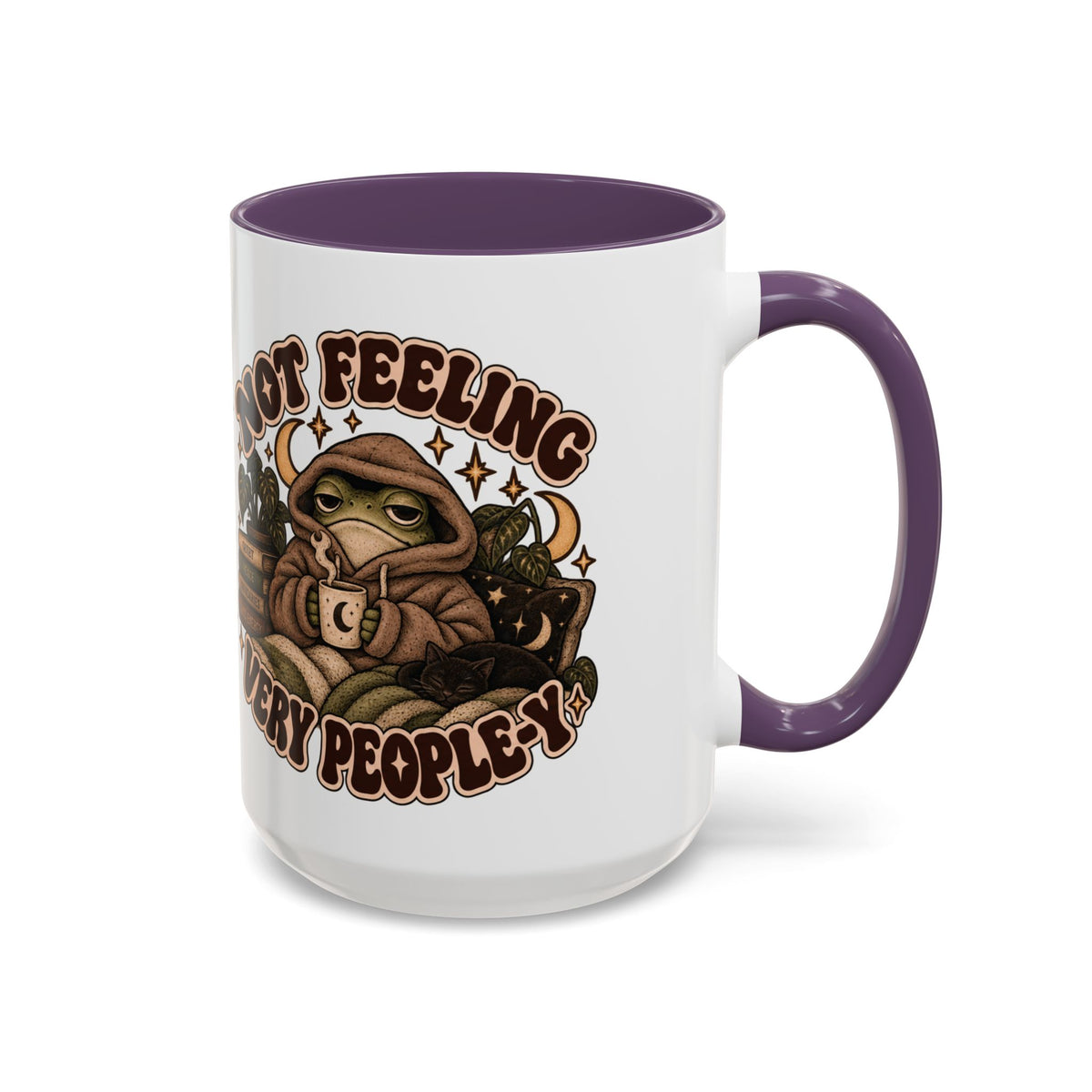 Not Feeling Very Peopley Mug — Cozy Frog Introvert Ceramic Coffee Mug