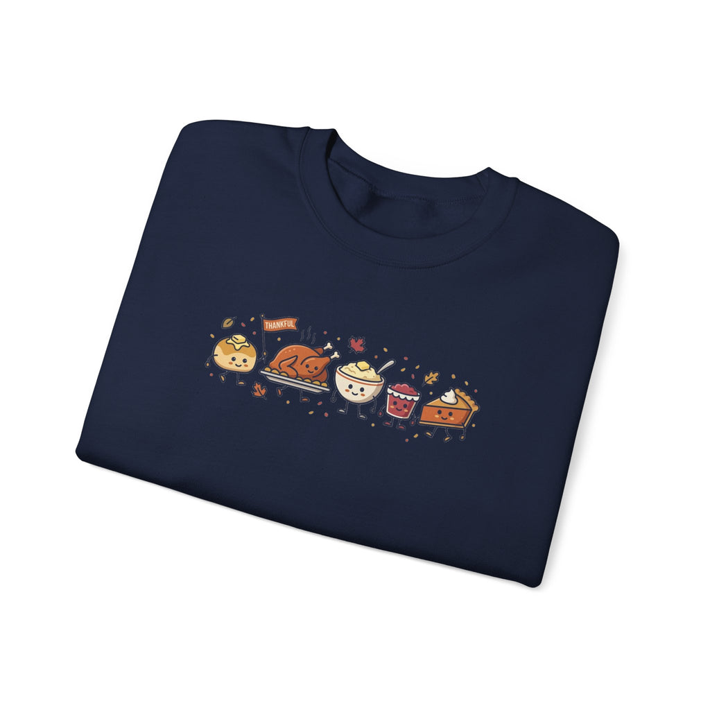 Cute Thanksgiving Food Icons Sweatshirt | Fall Harvest Friendsgiving
