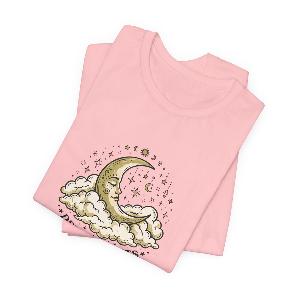 Dreamy Nights Moon Tee — Vintage Crescent Moon & Clouds Shirt