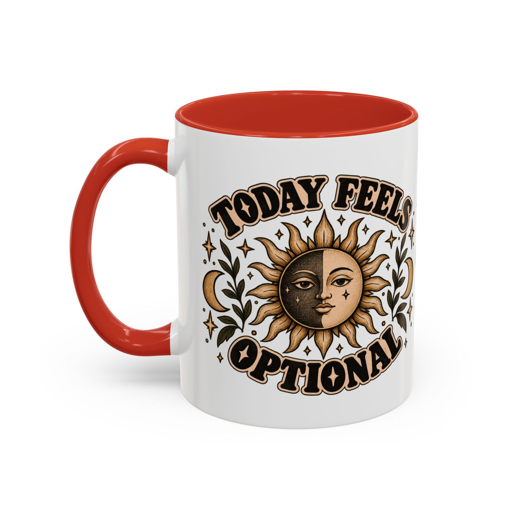 Today Feels Optional Mug — Vintage Sun & Moon Ceramic Coffee Mug