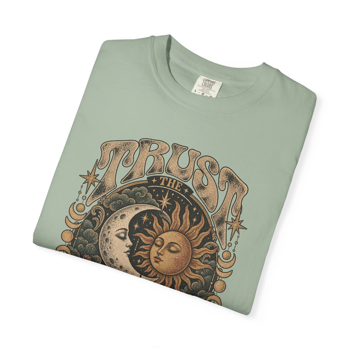 Trust the Universe T-Shirt — Vintage Sun & Moon Graphic