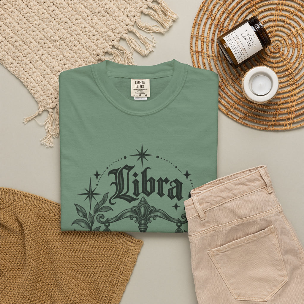 Libra Zodiac Scales T-Shirt — Astrological Sign Graphic Tee