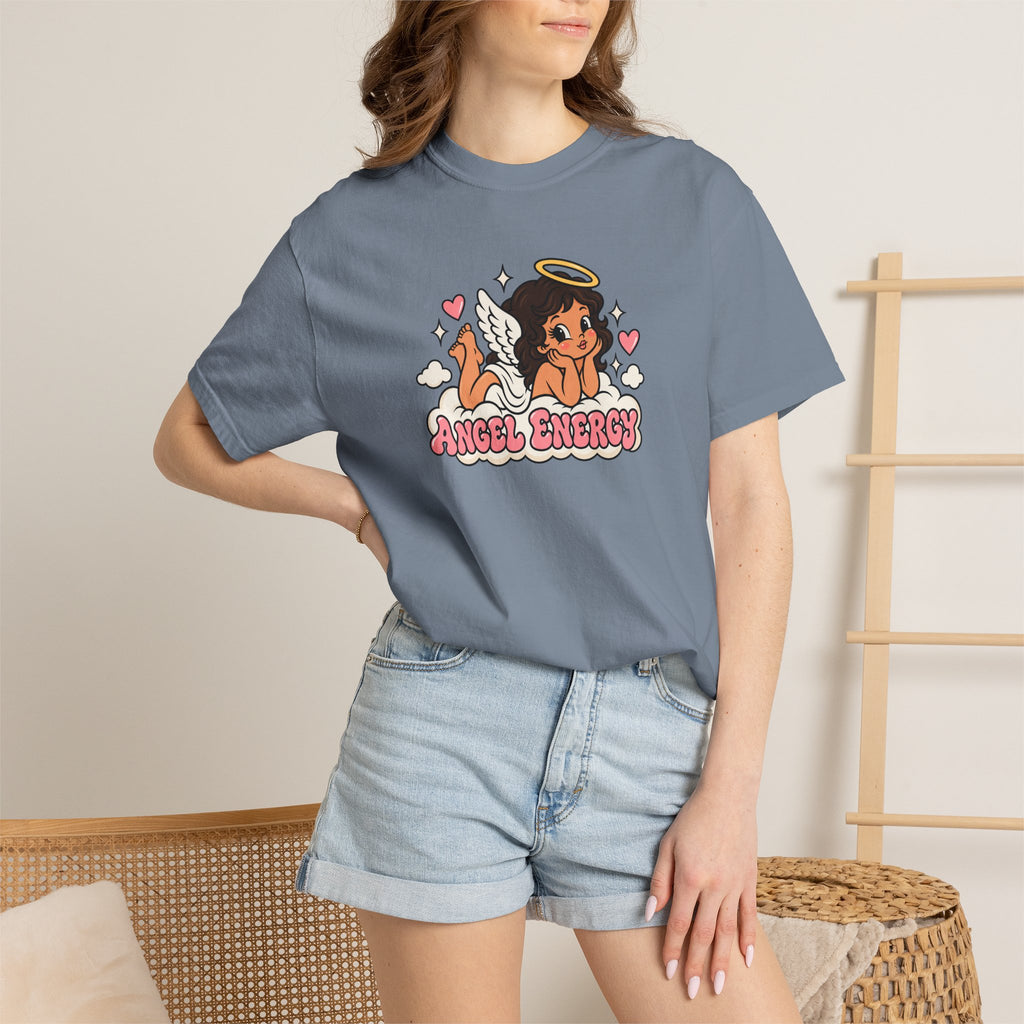 Angel Energy T-Shirt — Cute Retro Angel Graphic Tee