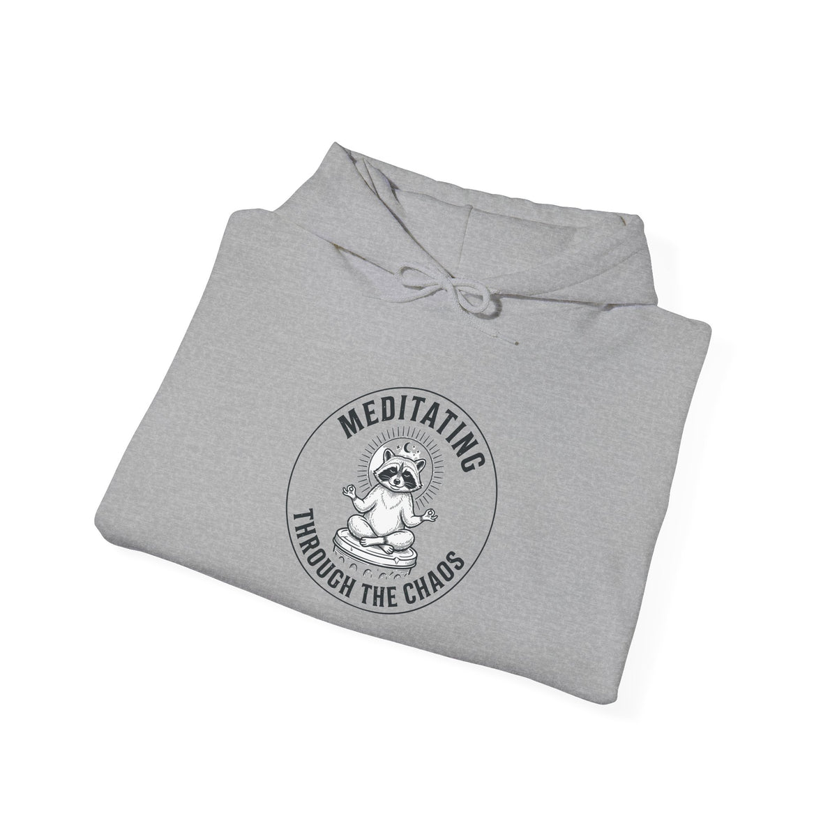 Meditating Raccoon Hoodie | Feral Raccoon Aesthetic, Celestial Wilderness
