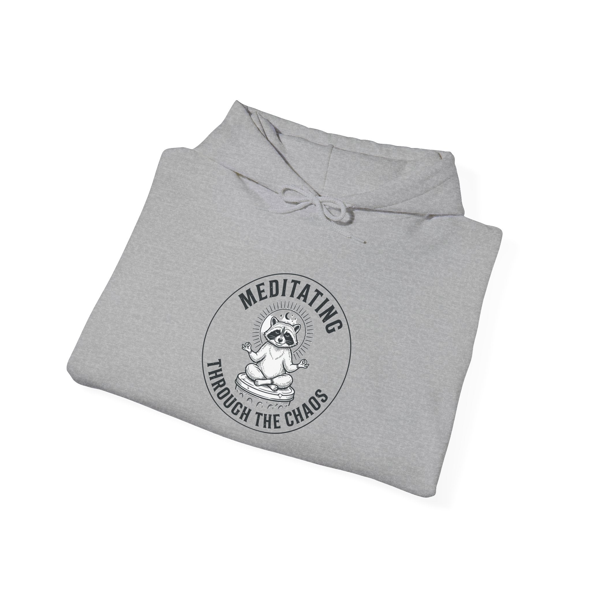Meditating Raccoon Hoodie | Feral Raccoon Aesthetic, Celestial Wilderness