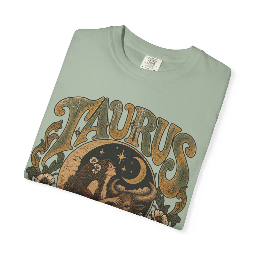 Taurus Zodiac T‑Shirt — Vintage Astrological Bull Graphic