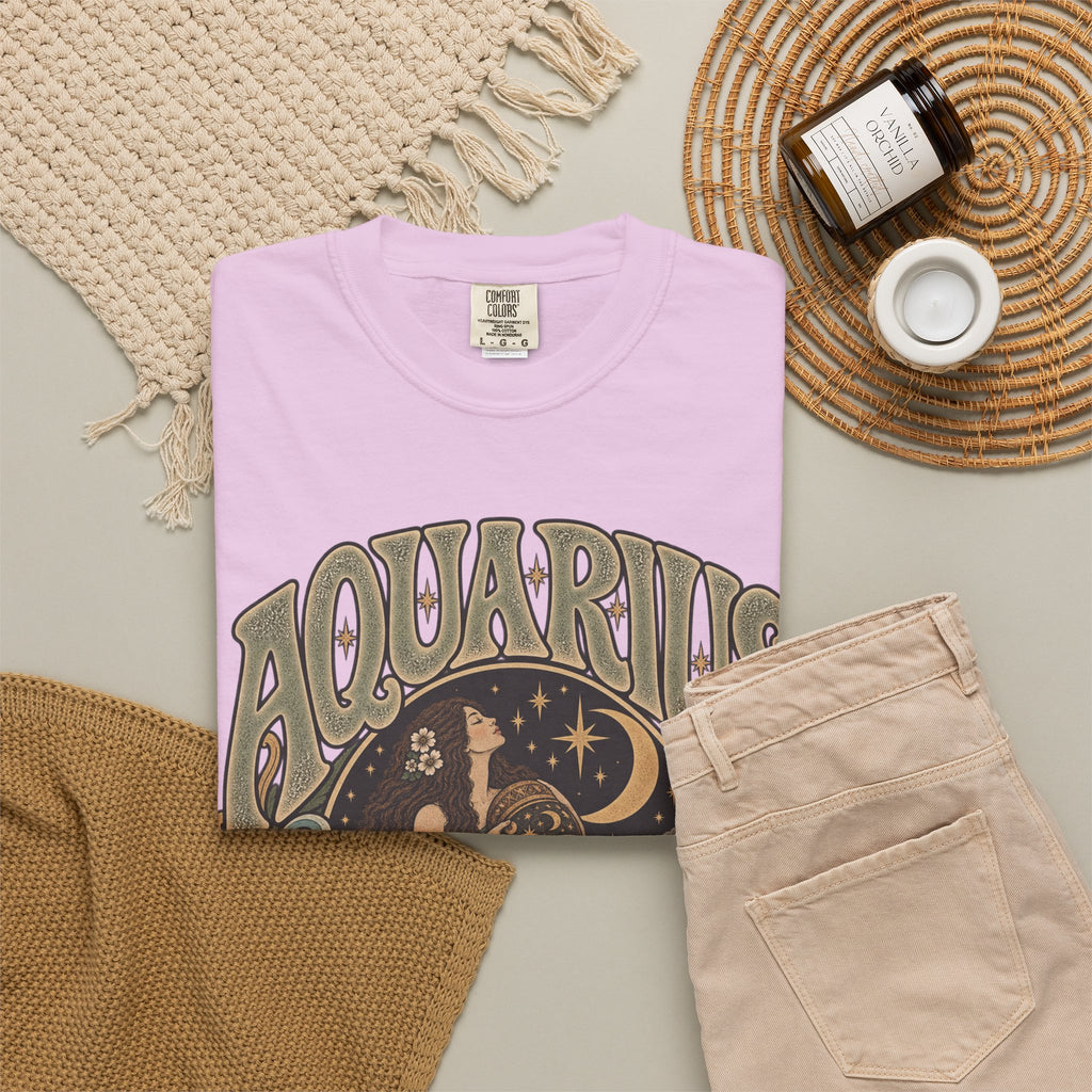 Aquarius Zodiac T-Shirt — Vintage Astrological Sign Tee