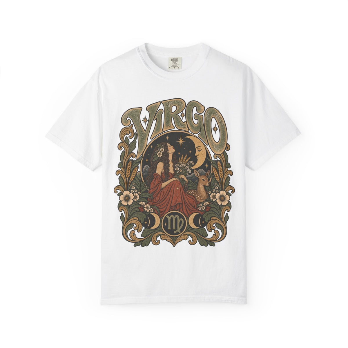 Vintage Virgo Zodiac Tee — Retro Celestial Astrology T-Shirt