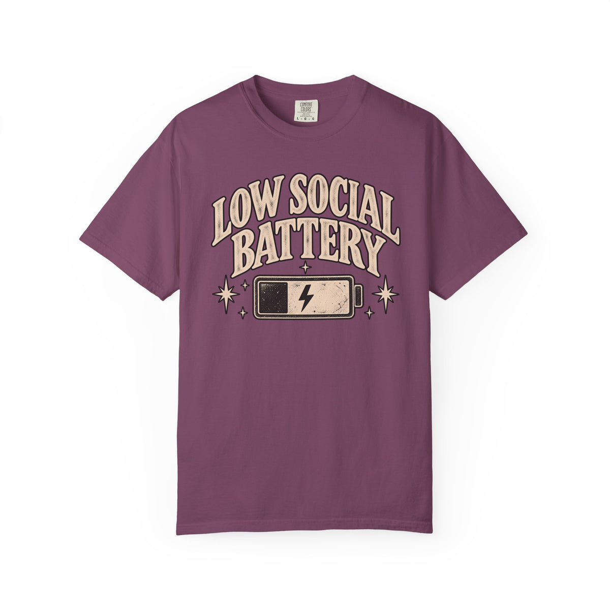 Low Social Battery Tee — Funny Introvert Graphic T-Shirt