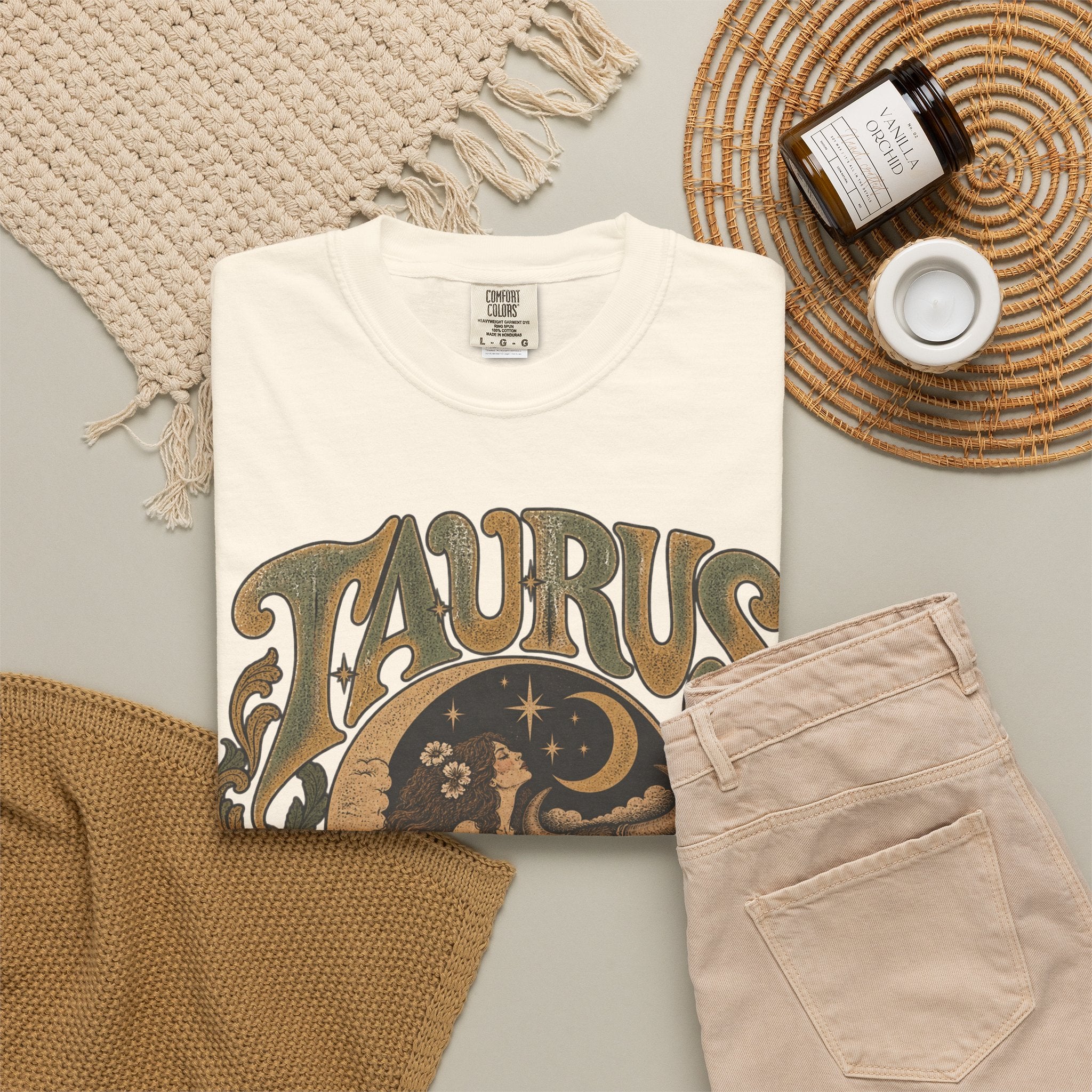 Taurus Zodiac T‑Shirt — Vintage Astrological Bull Graphic