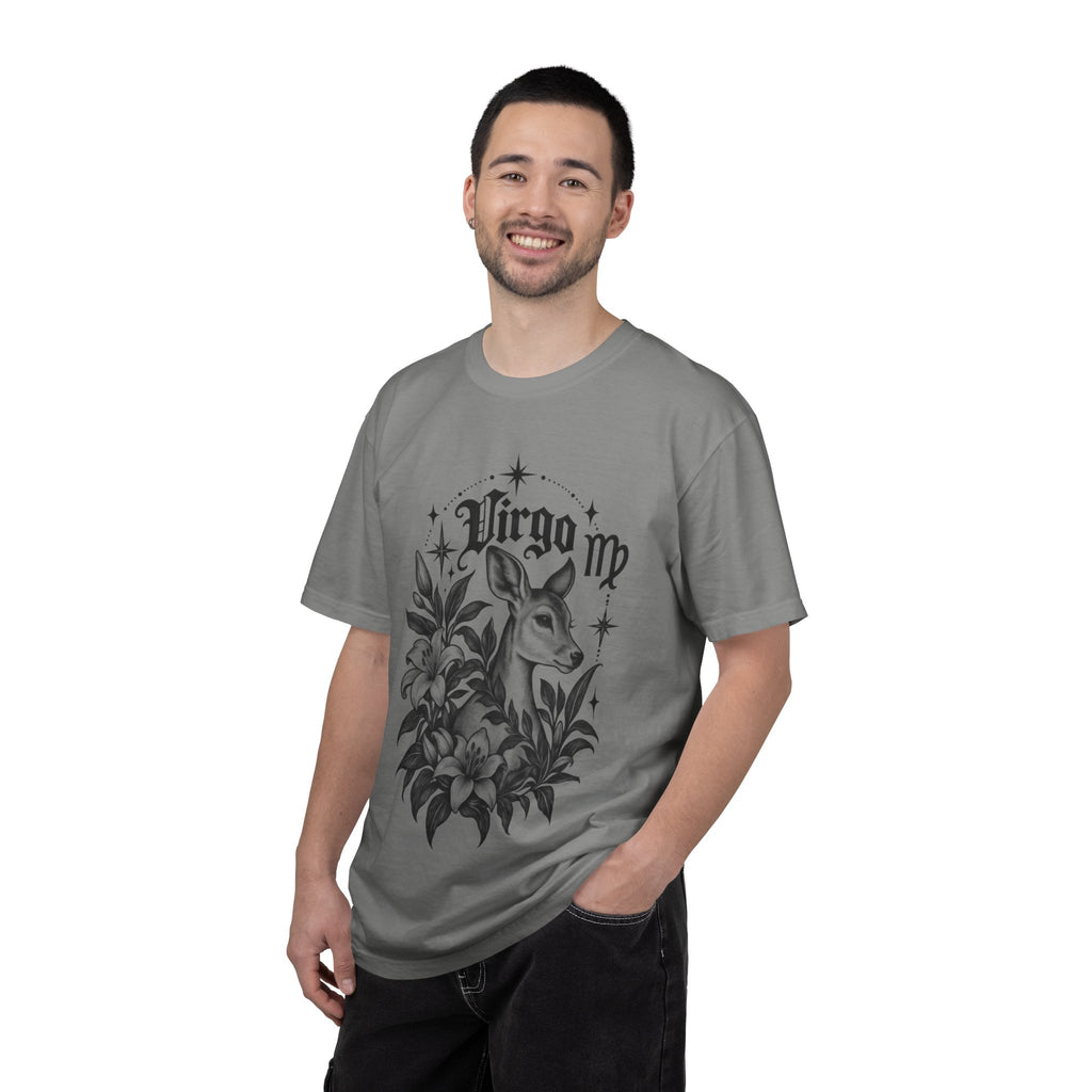Virgo Zodiac T-Shirt — 'Virgo ' Floral Deer Astrology Tee