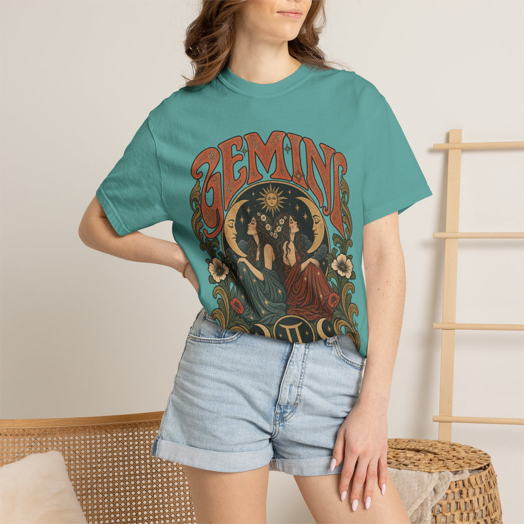 Gemini Zodiac T-Shirt — Vintage Astrological Graphic Tee