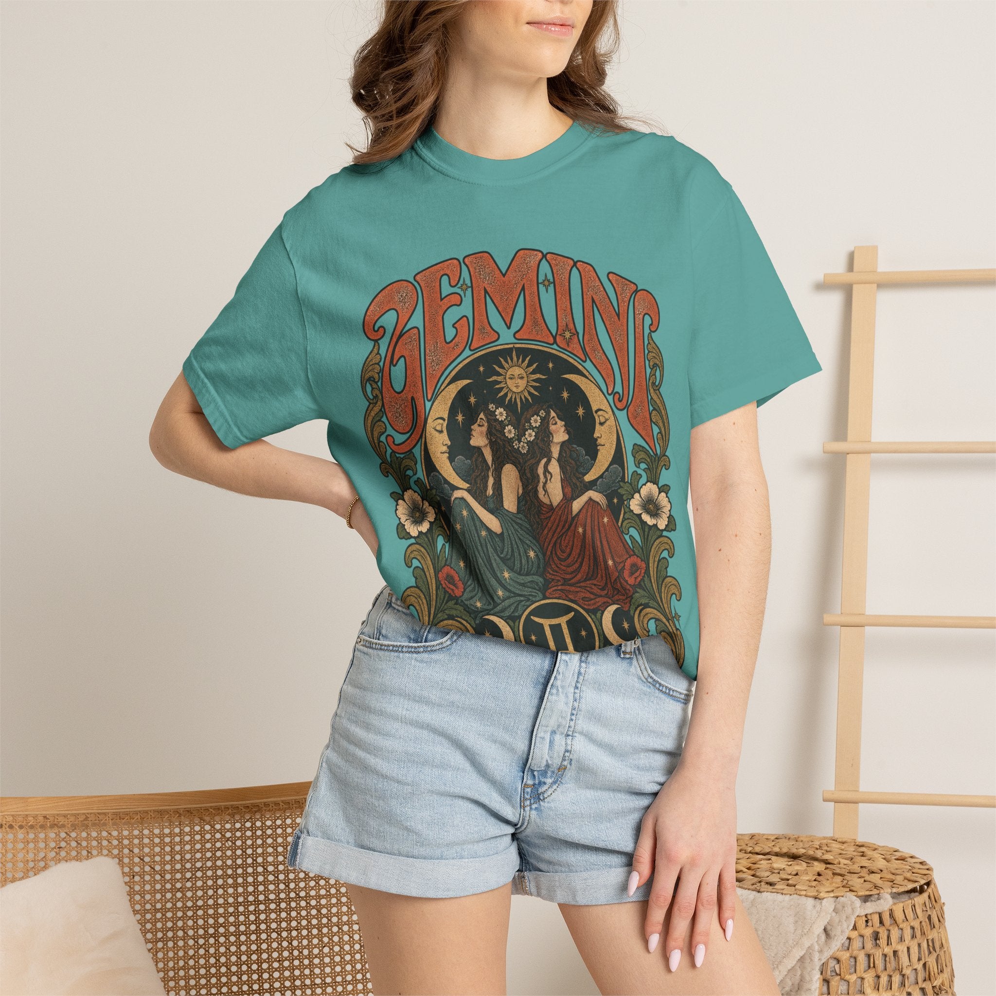 Gemini Zodiac T-Shirt — Vintage Astrological Graphic Tee