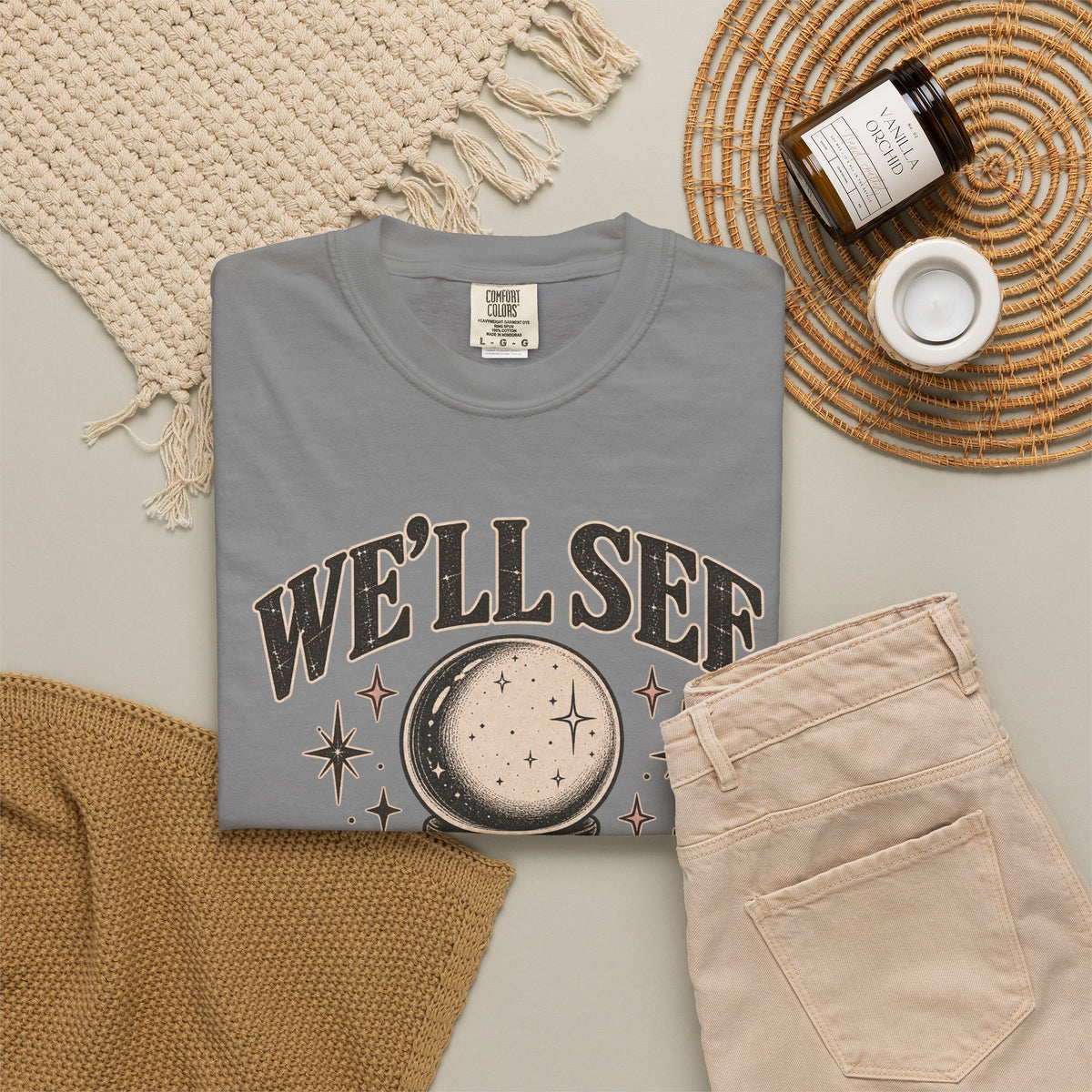 We'll See Crystal Ball Tee — Vintage Mystic Graphic T-Shirt