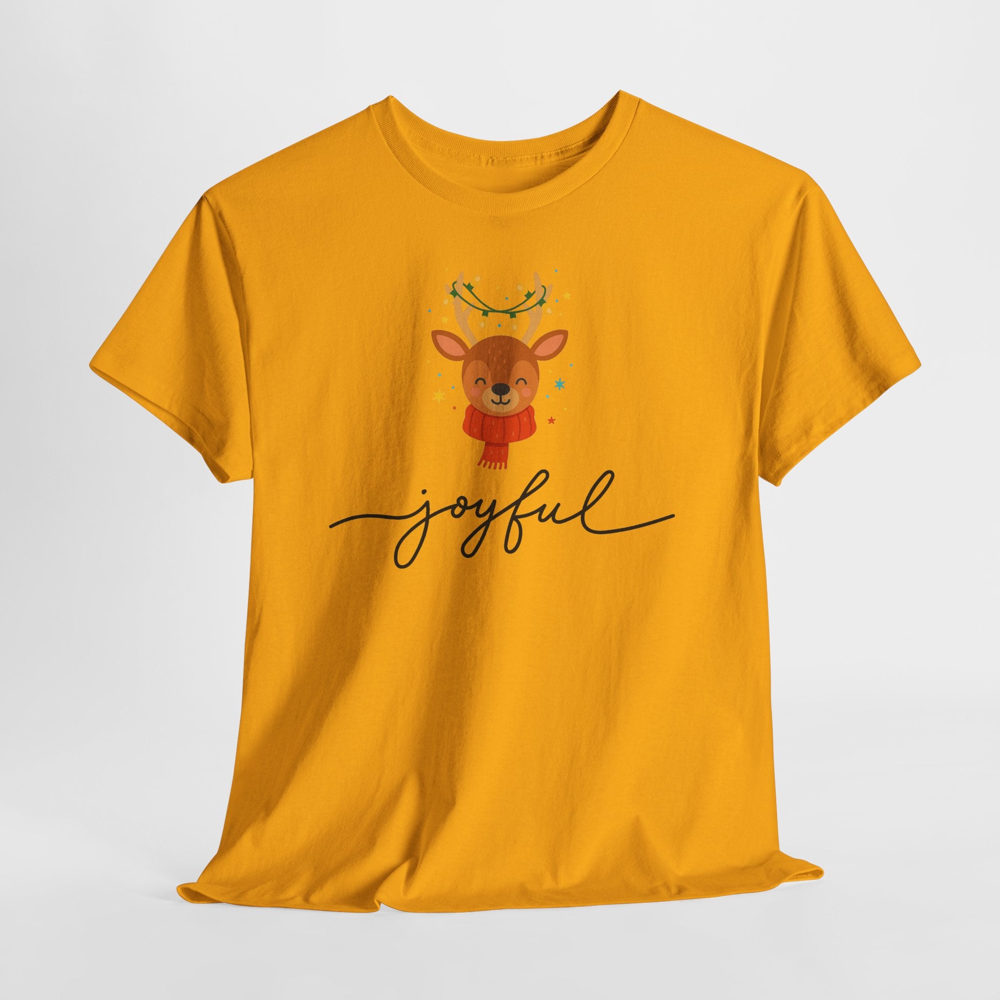 Joyful Reindeer Tee – Cute Holiday Christmas Shirt