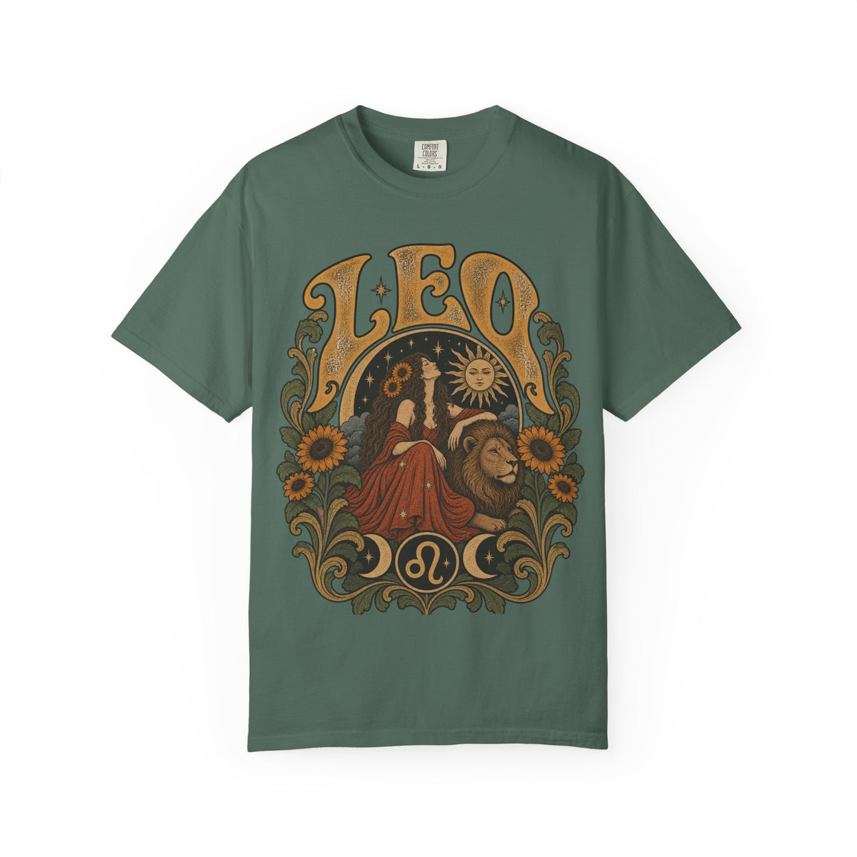 Leo Zodiac T-Shirt — Vintage Astrology Lion Graphic