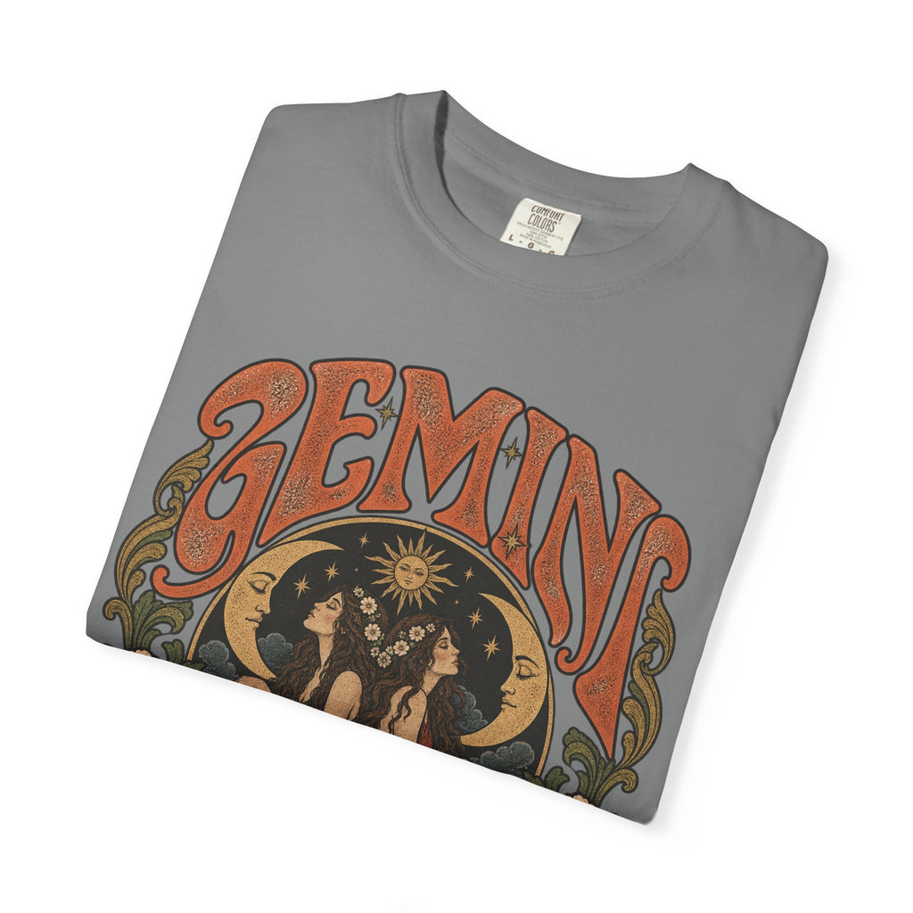 Gemini Zodiac T-Shirt — Vintage Astrological Graphic Tee