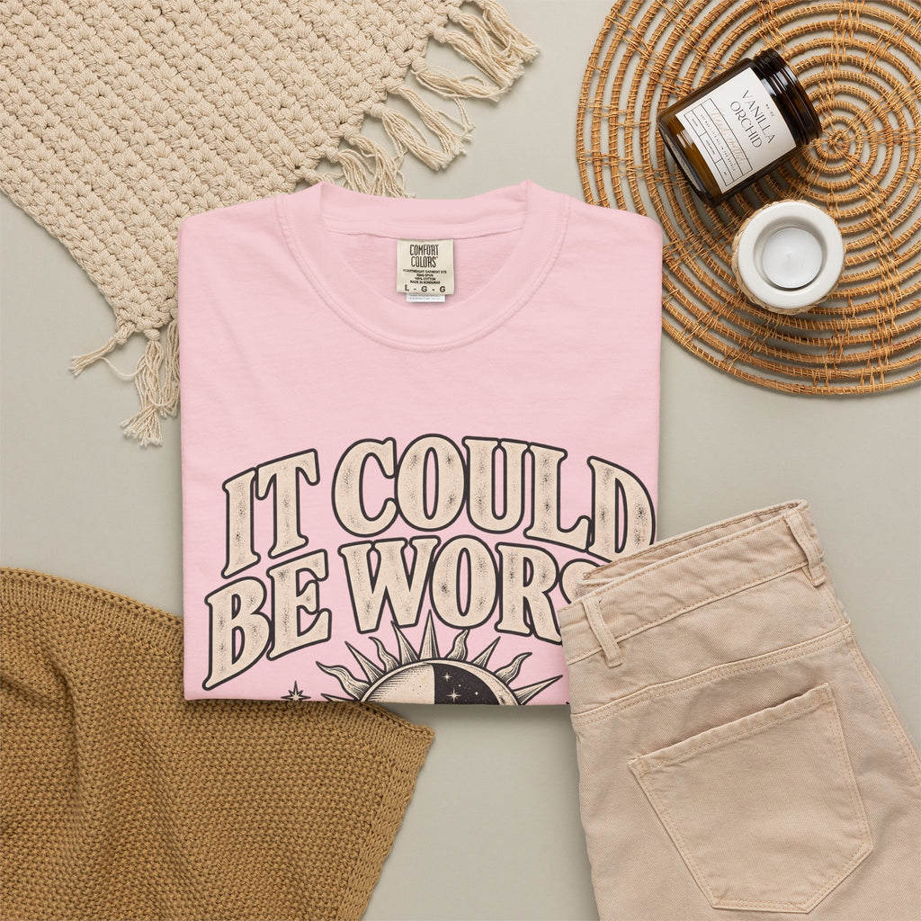 It Could Be Worse Tee — Vintage Sun & Moon Graphic T-Shirt