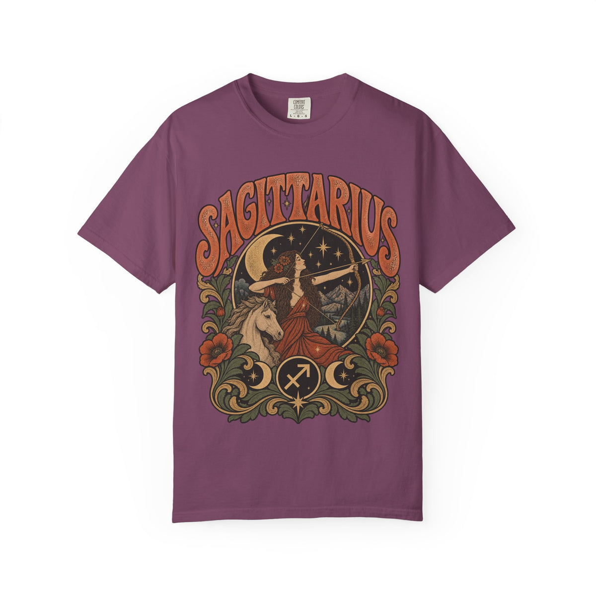 Sagittarius Zodiac T-Shirt — Retro Astrology Archer Design