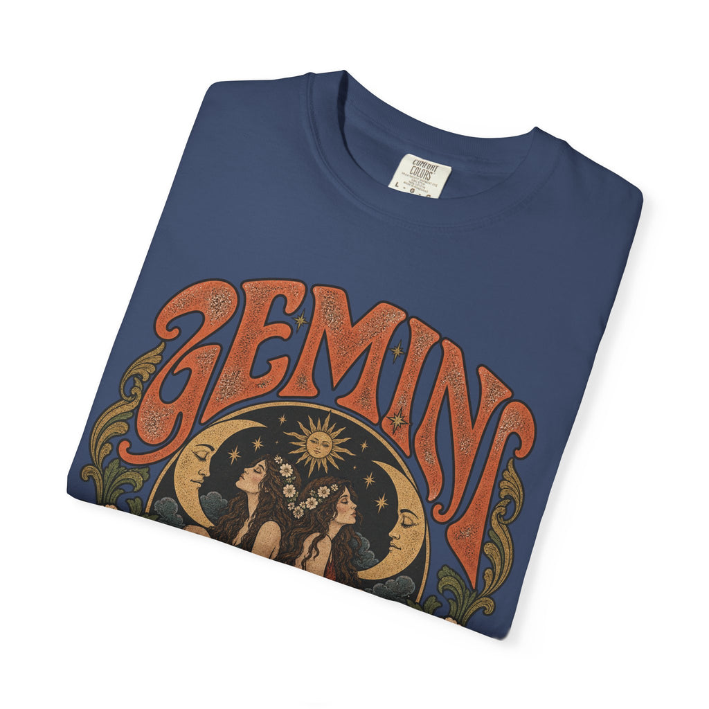 Gemini Zodiac T-Shirt — Vintage Astrological Graphic Tee