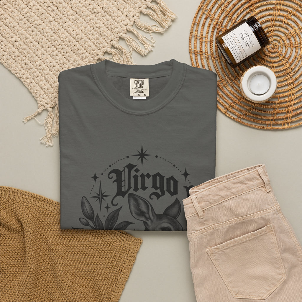Virgo Zodiac T-Shirt — 'Virgo ' Floral Deer Astrology Tee