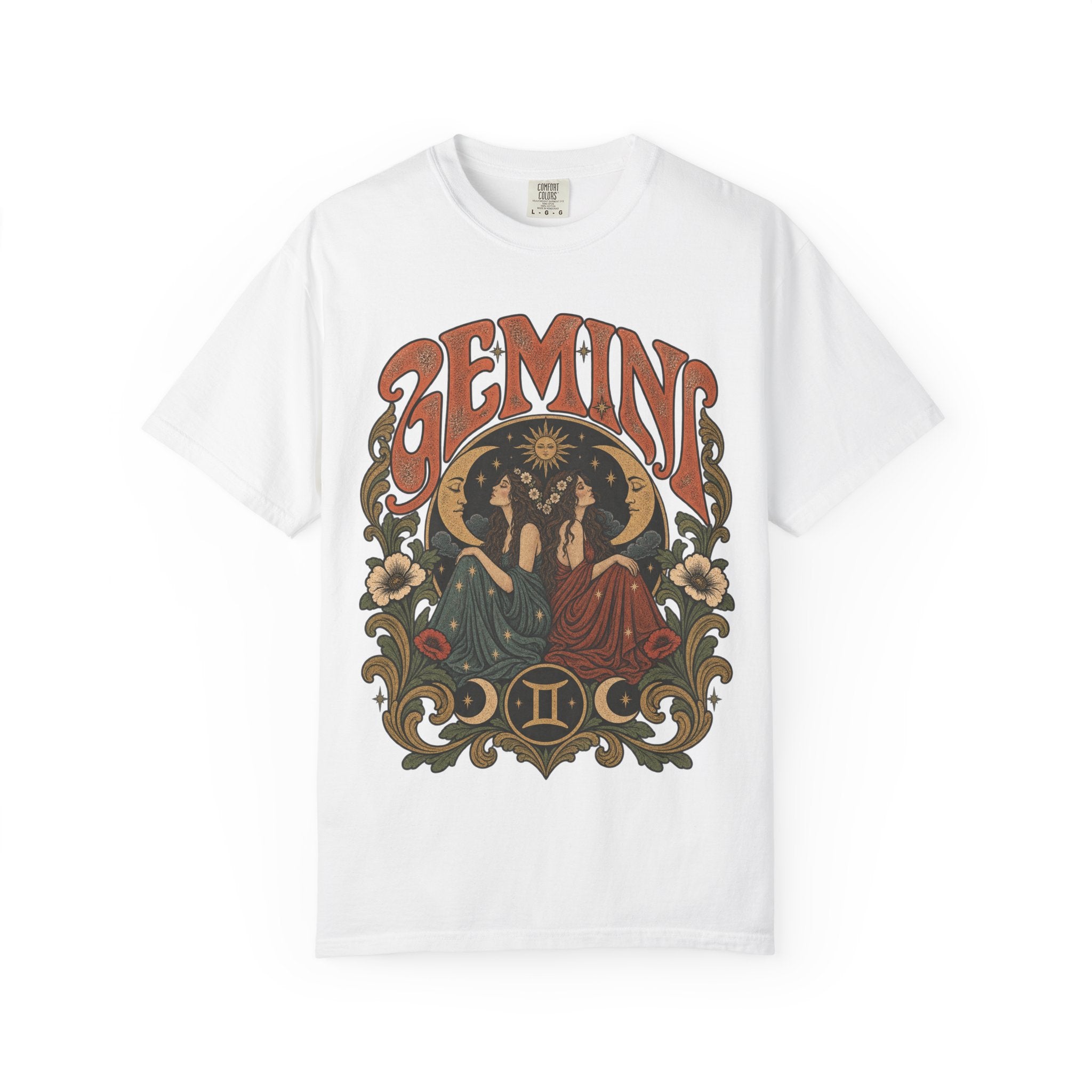 Gemini Zodiac T-Shirt — Vintage Astrological Graphic Tee