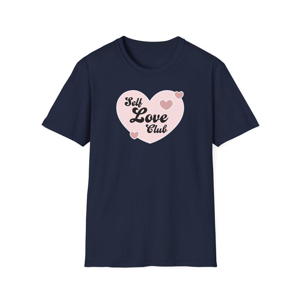 Self Love Club T-Shirt — Pink Heart Graphic Tee for Women & Teens