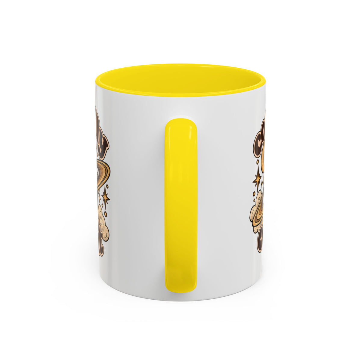 Cosmically Over It Mug — Retro Planet Celestial Ceramic Coffee Mug