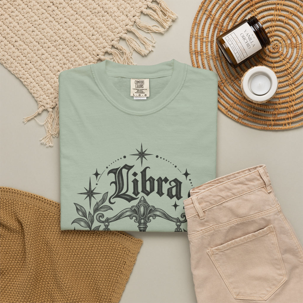 Libra Zodiac Scales T-Shirt — Astrological Sign Graphic Tee
