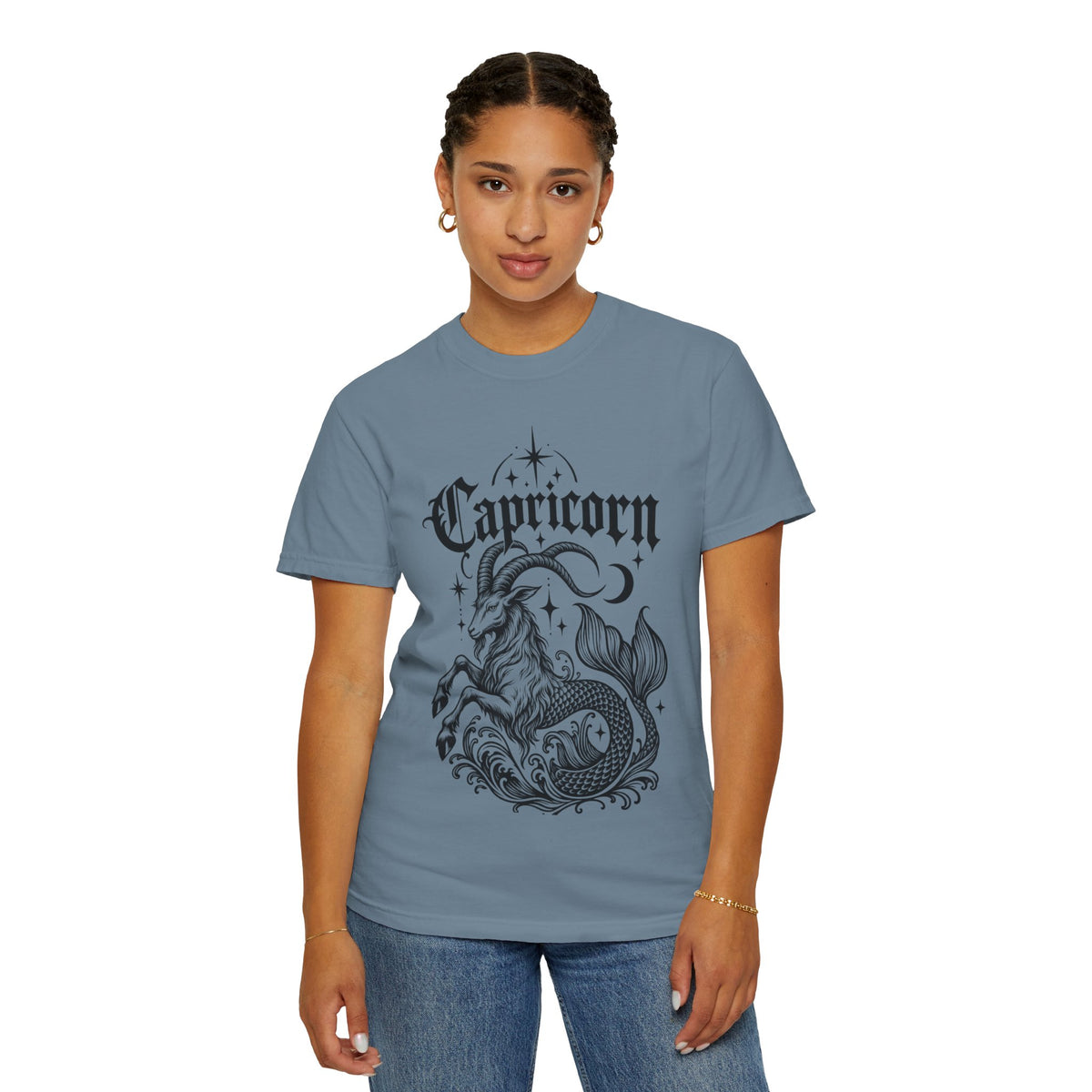 Capricorn Zodiac T-Shirt — Mystical Goat-Fish Astrology Tee